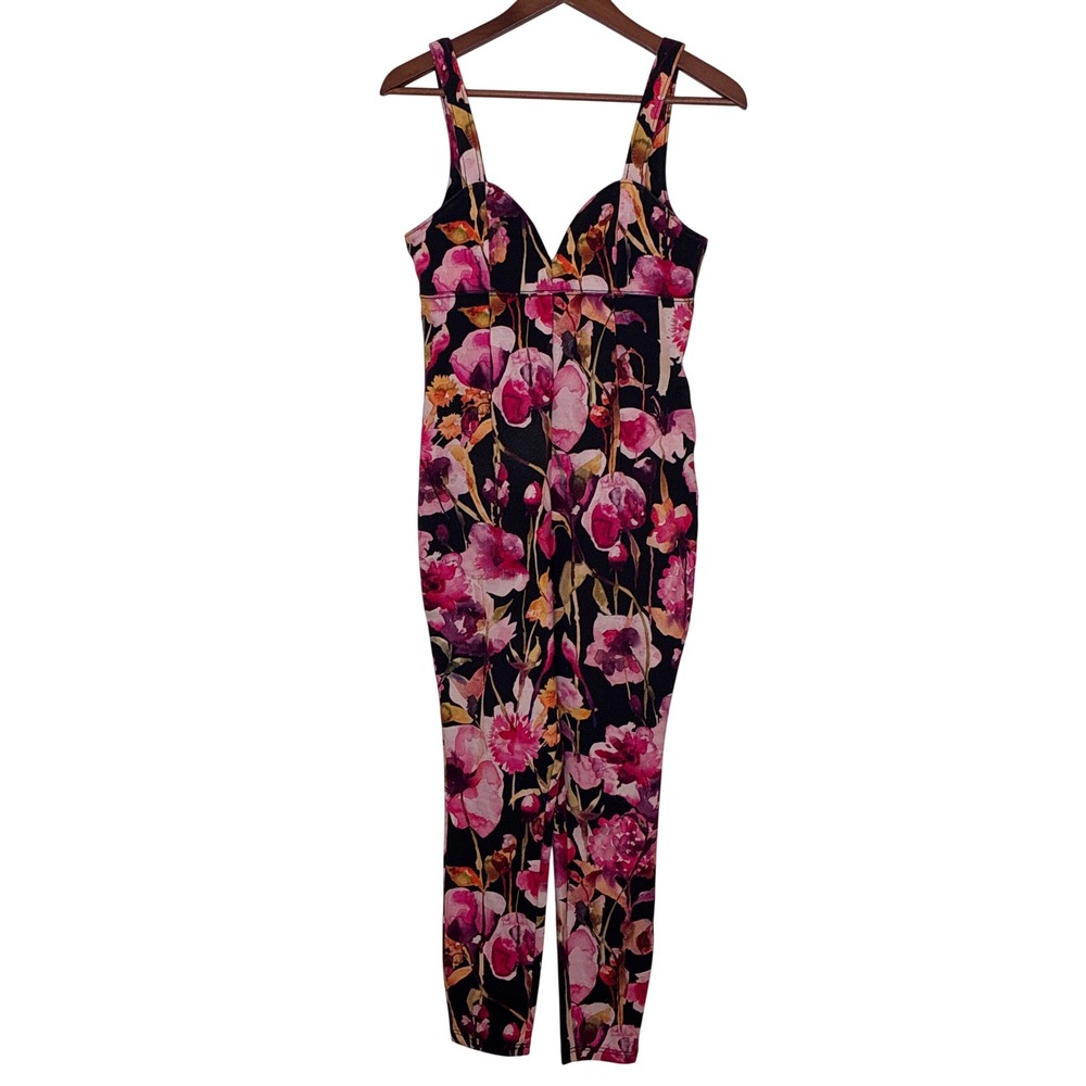 Anthropologie Floral Sweetheart Sleeveless Jumpsuit Bodycon XS Boho‎ Feminine